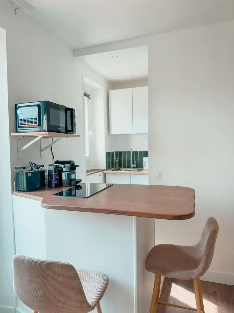 La kitchenette — Appartement de 20m² à Alfortville